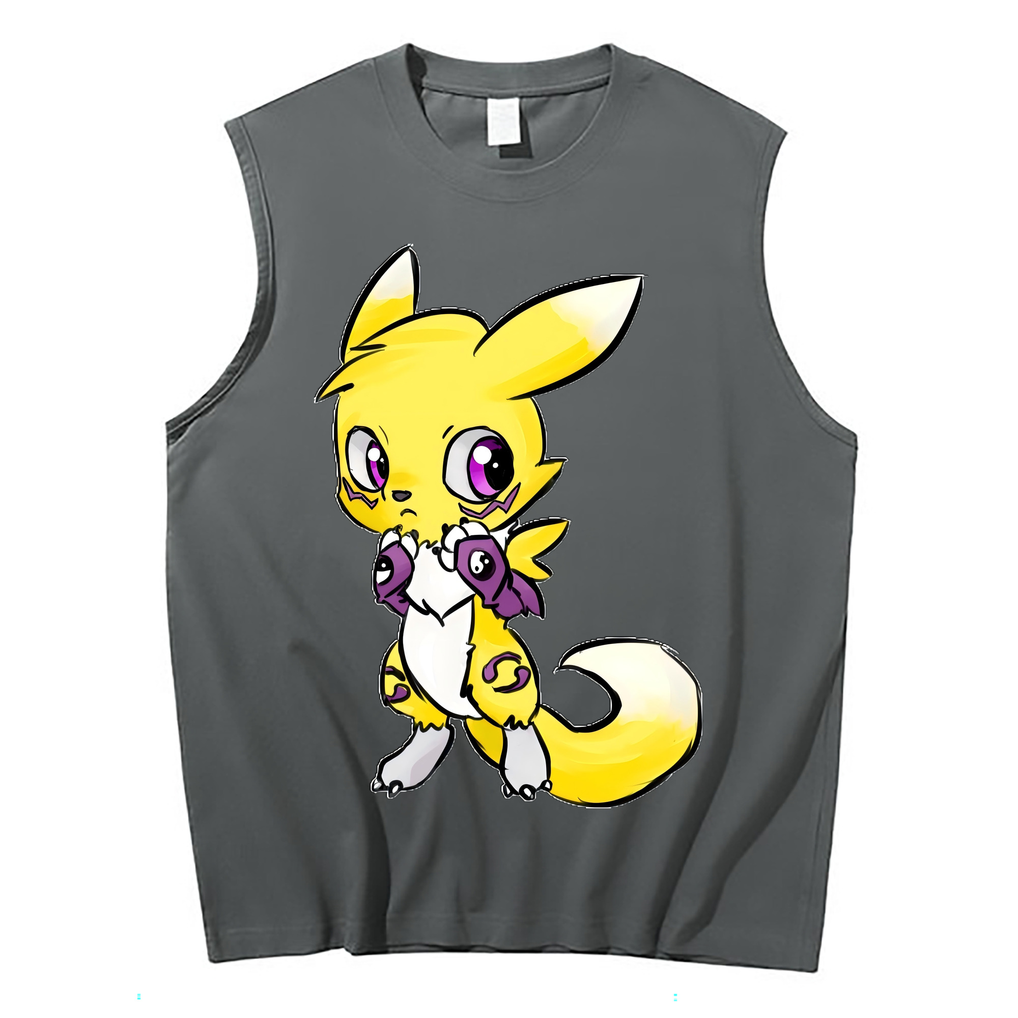 （画像用） Digimon デジタルモンスター/デジモン コットン100％タンクトップ（フロントプリント）